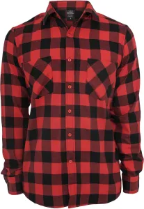 Urban Classics Boys Checked Flanell Shirt black/red - 122/128