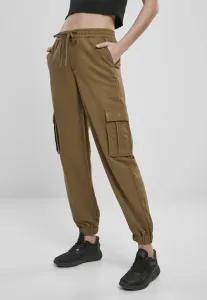 Urban Classics Ladies Viscose Twill Cargo Pants summerolive - L