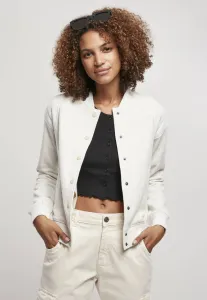 Urban Classics Ladies Inset College Sweat Jacket lightgrey/white - XS