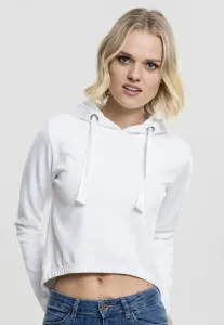 Urban Classics Ladies Interlock Short Hoody white - Size:XL