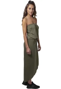 Urban Classics Ladies Viscose Bandeau Dress olive - Size:M