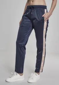 Urban Classics Ladies Button Up Track Pants navy/lightrose/white - Size:S