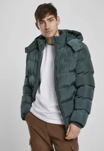 Urban Classics Hooded Puffer Jacket bottlegreen - Size:M