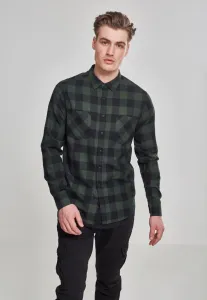 Urban Classics Checked Flanell Shirt blk/forest - Size:3XL