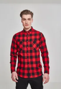 Urban Classics Checked Flanell Shirt blk/red - Size:L