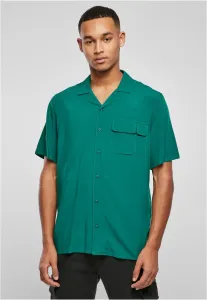 Urban Classics Viscose Camp Shirt green - M