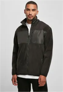 Urban Classics Patched Micro Fleece Jacket black - 3XL