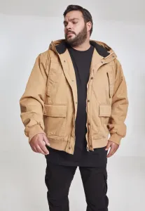 Urban Classics Hooded Cotton Jacket camel - Size:L