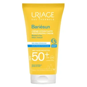 Uriage Bariésun Moisturizing Cream SPF50+ 50 ml opaľovací prípravok na tvár unisex na dehydratovanu pleť; na citlivú a podráždenú pleť