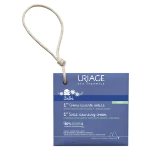 Uriage Bébé 1st Solid Cleansing Cream krémové mydlo pre jemnú a hladkú pokožku pre deti od narodenia 100 g