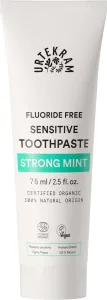 Urtekram Strong Mint bieliaca zubná pasta pre citlivé zuby 75 ml