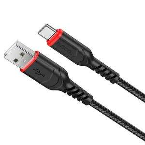 Hoco – Dátový kábel Victory (X59) – USB-A na USB Type-C, 12W 2,4 A - 1.0 m – Čierny KP27177