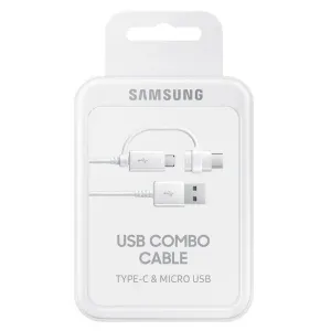 Dátový kábel Samsung EP-DG930DWE Type-C/MicroUSB 1.5m Biely (EU Blister)