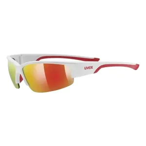 UVEX Sportstyle 215 White/Mat Red/Mirror Red Cyklistické okuliare