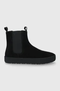Semišové topánky Chelsea Vagabond Shoemakers pánske, čierna farba