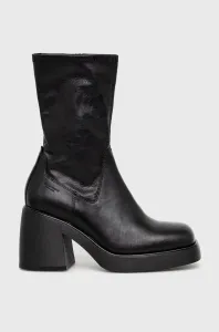 Členkové topánky Vagabond Shoemakers Brooke dámske, čierna farba, na podpätku,