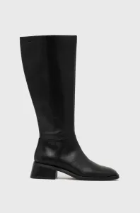 Kožené čižmy Vagabond Shoemakers Blanca dámske, čierna farba, na podpätku, #251282