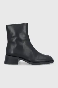 Kožené členkové topánky Vagabond Shoemakers dámske, čierna farba, na podpätku #183624
