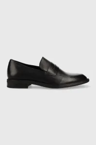 Kožené mokasíny Vagabond Shoemakers Frances 2.0 dámske, čierna farba, na plochom podpätku #271625