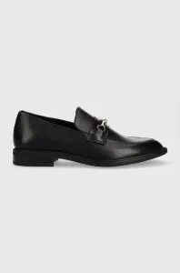 Kožené mokasíny Vagabond Shoemakers Frances 2.0 dámske, čierna farba, na plochom podpätku #272983