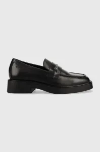 Kožené mokasíny Vagabond Shoemakers JILLIAN dámske, čierna farba, na plochom podpätku, 5543.001.20 #4247523