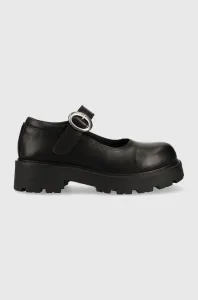 Kožené poltopánky Vagabond Shoemakers COSMO 2.0 dámske, čierna farba, na plochom podpätku #4247991