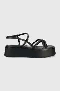 Kožené sandále Vagabond Shoemakers Courtney dámske, čierna farba, na platforme, 5334-701-92