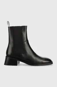 Kožené topánky chelsea Vagabond Shoemakers Blanca dámske, čierna farba, na plochom podpätku, #249127