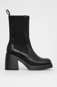 Kožené topánky Chelsea Vagabond Shoemakers dámske, čierna farba, na podpätku