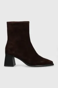 Semišové topánky Vagabond Shoemakers Hedda dámske, hnedá farba, na podpätku, #7353937