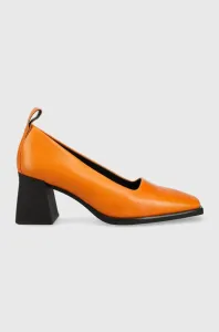 Kožené lodičky Vagabond Shoemakers HEDDA oranžová farba, na podpätku, 5303.101.44