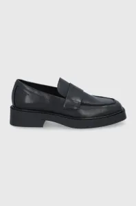 Kožené mokasíny Vagabond Shoemakers dámske, čierna farba, na plochom podpätku #7480105