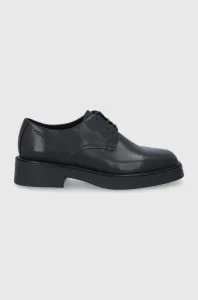 Kožené poltopánky Vagabond Shoemakers dámske, čierna farba, na platforme #8405786