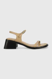 Kožené sandále Vagabond Shoemakers INES dámske, béžová farba, na podpätku #8676379
