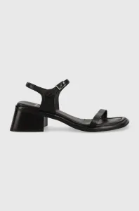 Kožené sandále Vagabond Shoemakers INES dámske, čierna farba, na podpätku #8406365