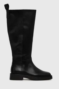 Kožené topánky chelsea Vagabond Shoemakers Jillian dámske, čierna farba, na plochom podpätku,
