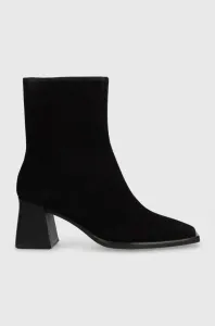 Semišové topánky Vagabond Shoemakers HEDDA dámske, čierna farba, na podpätku, 5002.040.20 #8748019