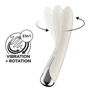Satisfyer Spinning Vibe 1 - vibrátor s rotujúcou hlavicou na bod G (béžový)