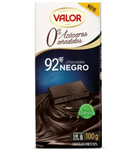 Valor Čokoláda bez cukru 92 % kakaa 100 g #1558232