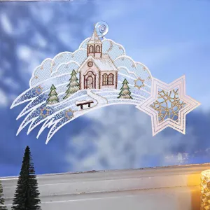 Weltbild Vyšívaná vánoční dekorace na okno Kometa