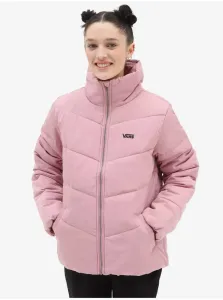 Ružová dámska prešívaná zimná bunda VANS