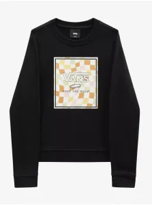 Black Girls' Sweatshirt VANS Wavy Check Box Logo - Girls #8664619