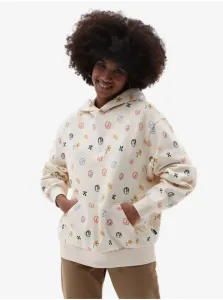 Cream Women's Patterned Hoodie VANS - Women #5444385