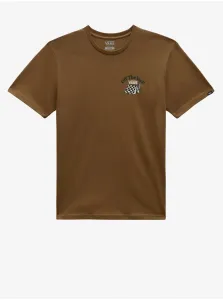Men's brown T-shirt with print VANS Camp Site - Men's