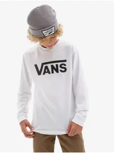 Biele chlapčenské tričko s dlhým rukávom VANS #7684390