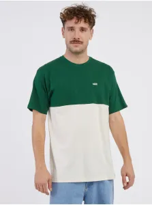 Bielo-zelené pánske tričko VANS Colorblock #6857197