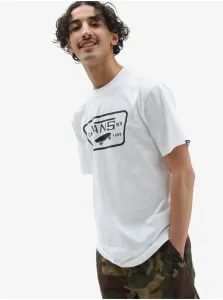 White men's T-shirt with print VANS Full Patch - Men #3838972