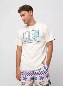 Bavlnené tričko Vans X Stranger Things , béžová farba, s potlačou #634427