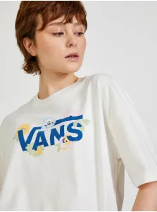 White Women's Patterned T-Shirt VANS - Women #4179794