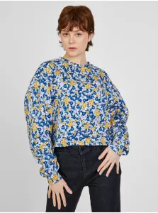 Yellow-blue womens patterned sweatshirt VANS - Women #2850532